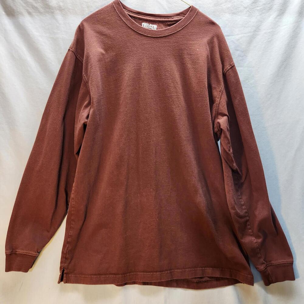 Duluth Trading Longtail Long Sleeve Tshirt Red/Brown Mens‎ Size Large